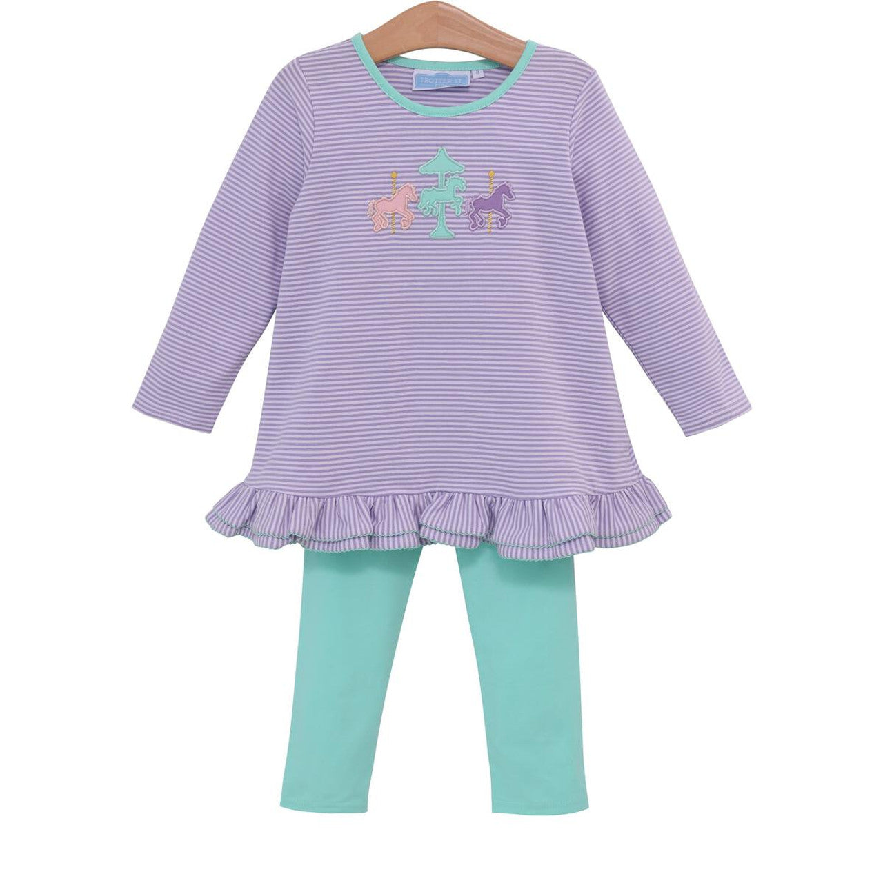 Carousel Applique Legging Set