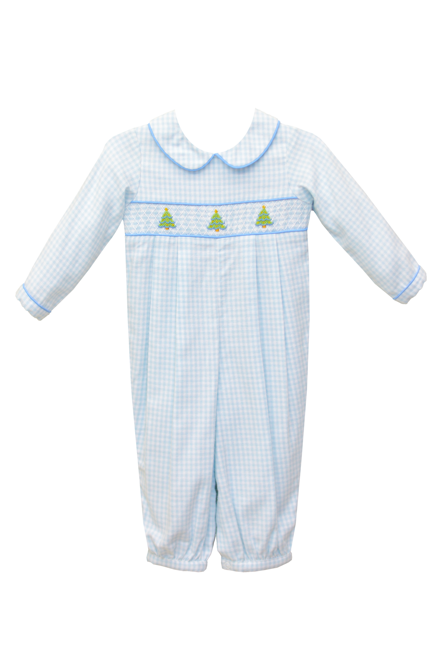 Christmas Smocked Boys Atticus Bubble