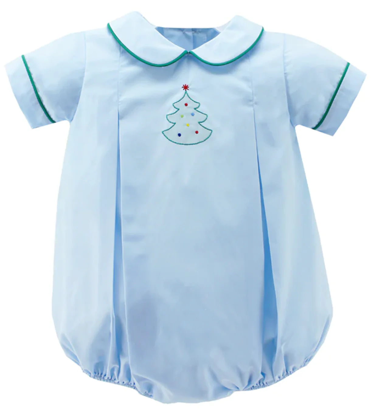 Light Blue Christmas Tree Broadcloth Bubble