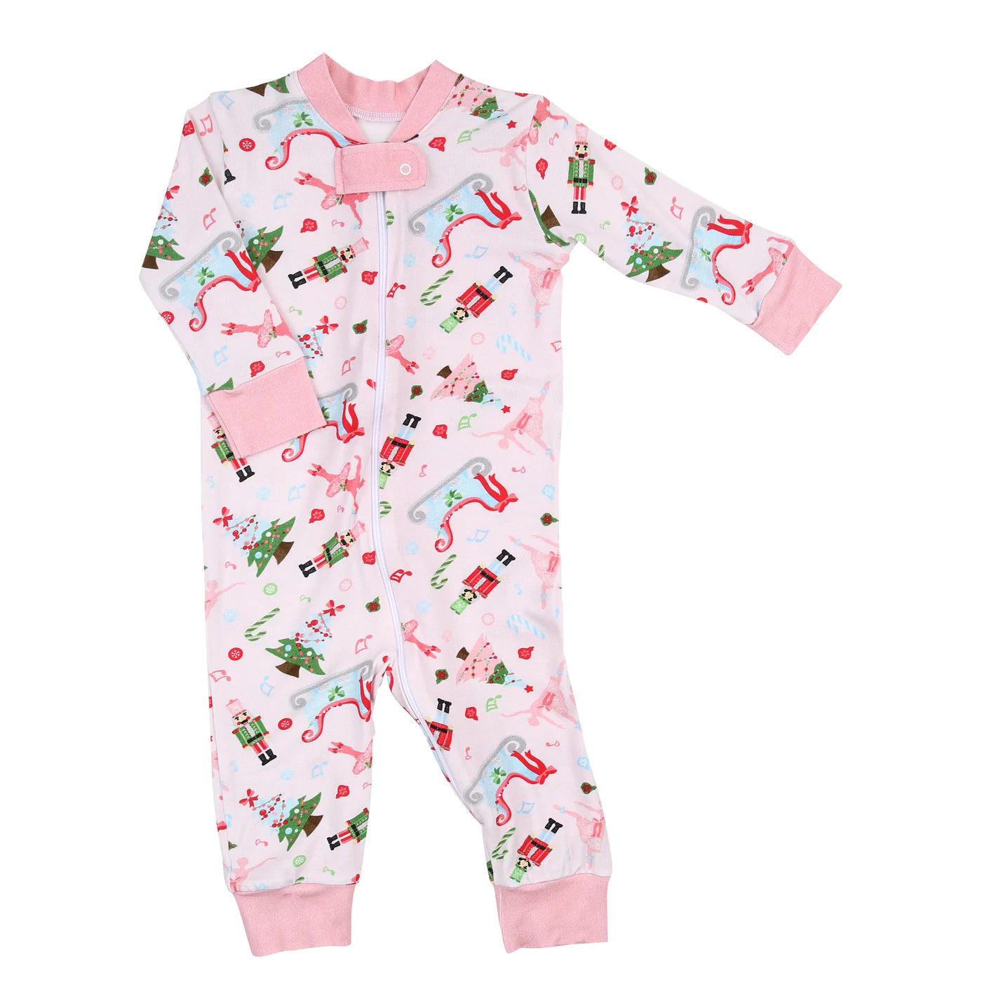 Magnolia Baby Pink Nutcracker Zipper Pajamas