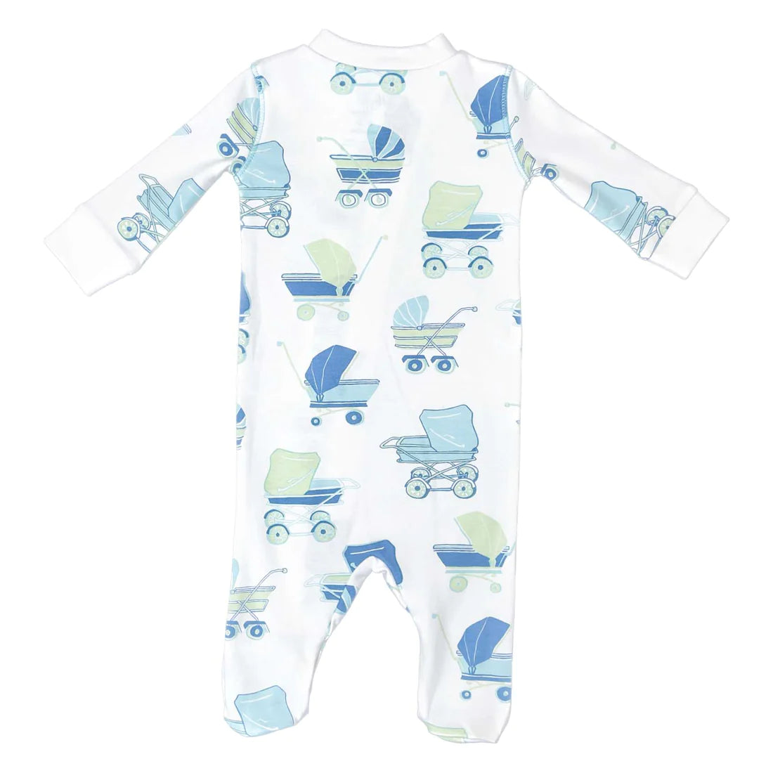 Blue Baby Carriage Footie