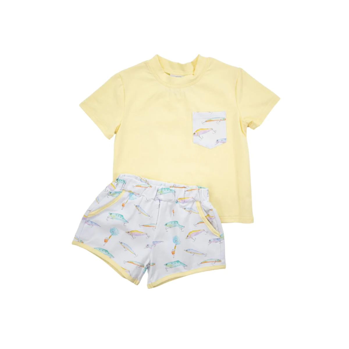 Yellow Fishing Lure Short Set