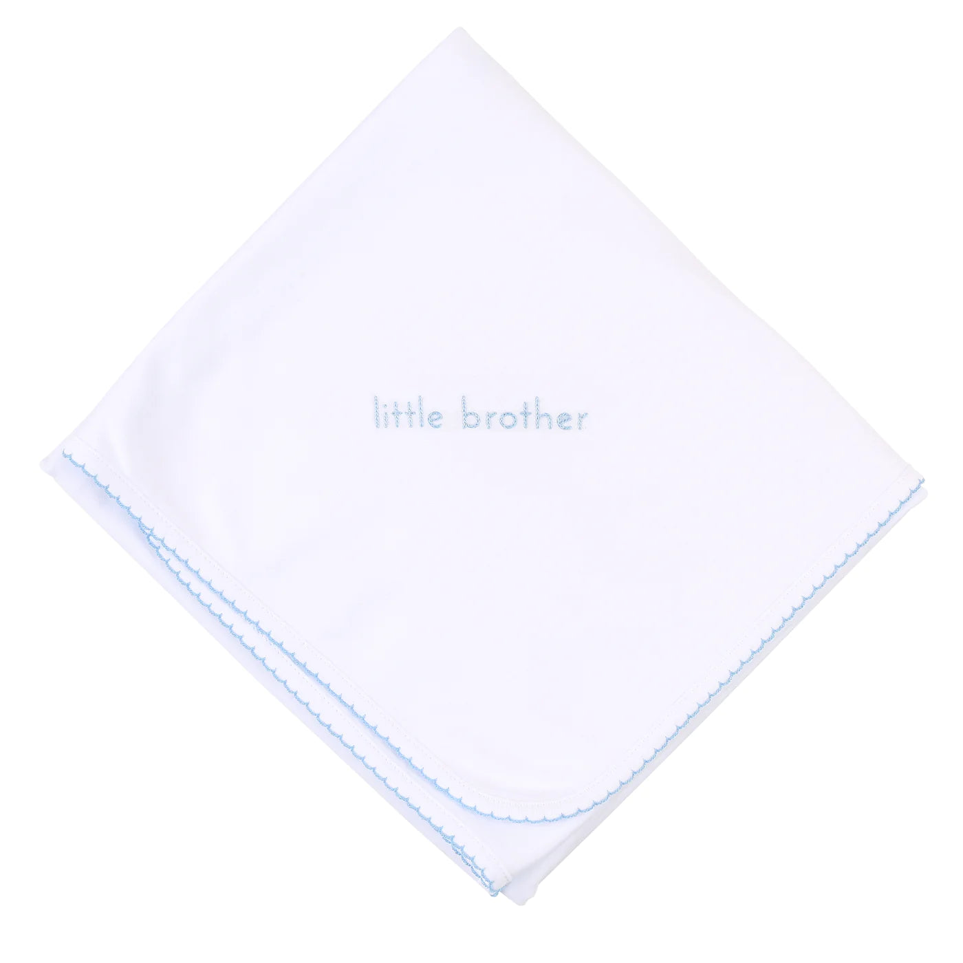 Little Brother Embroidered Receiving Blanket