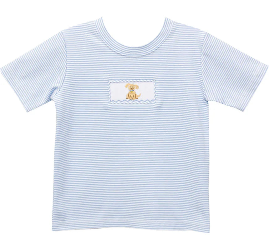 Harry Dog Light Blue Bitty Stripe Play Tee