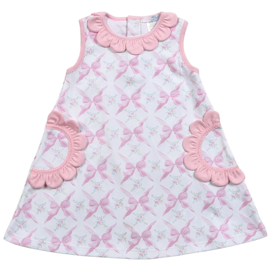 Pink Bow Pima Dress