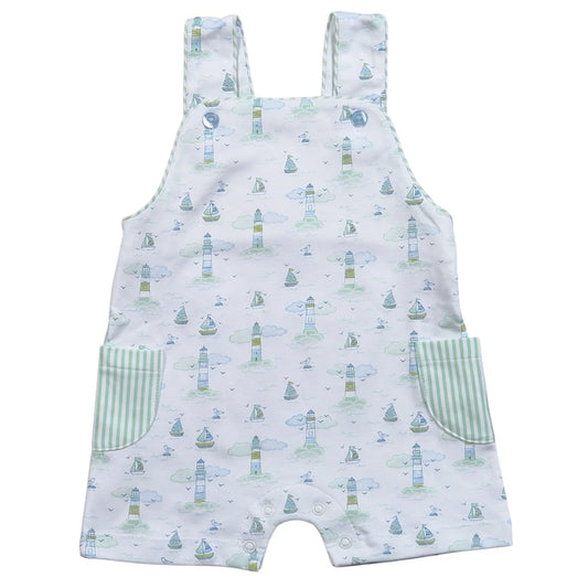 Blue Lighthouse Pima Overalls