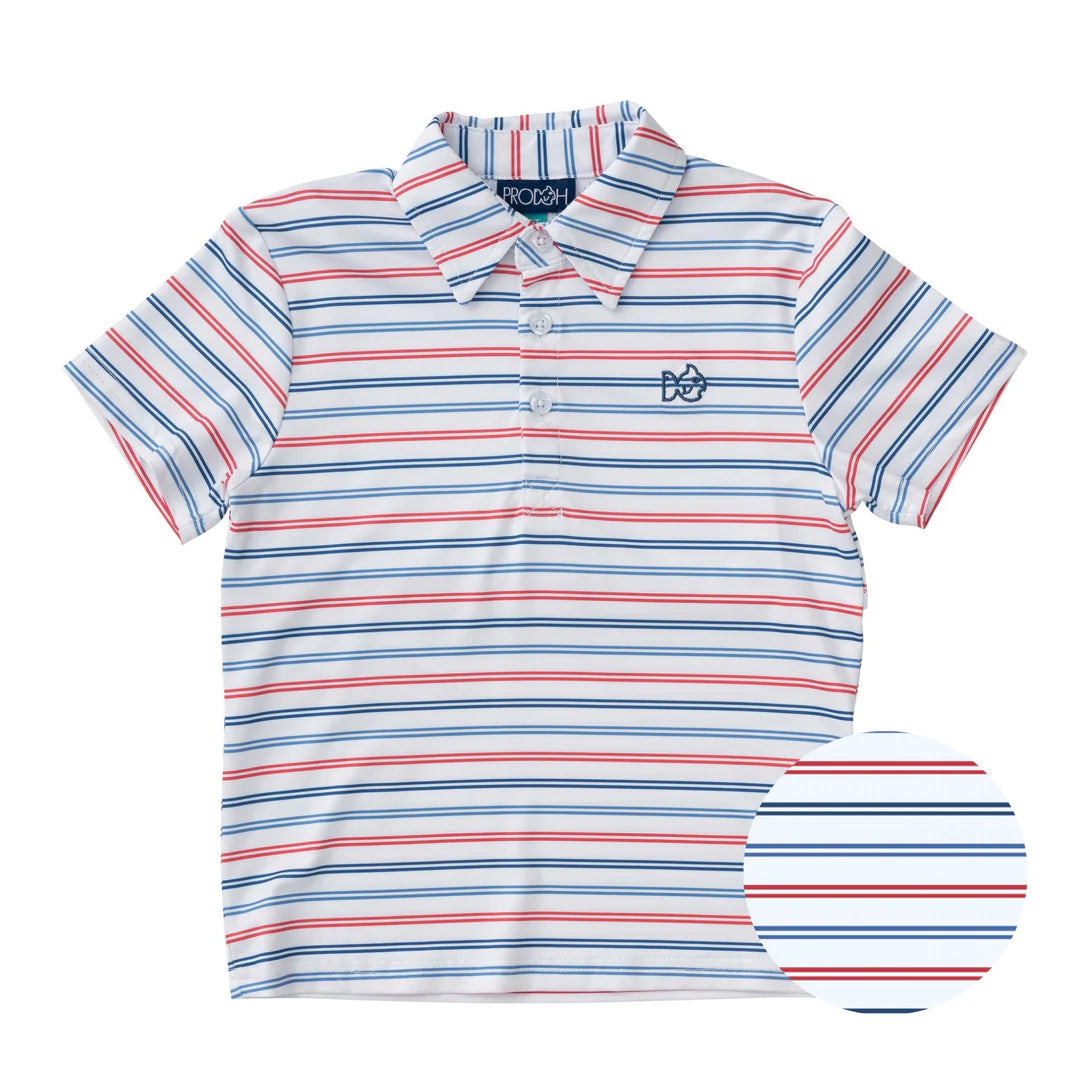 USA Stripe Pro Performance Polo