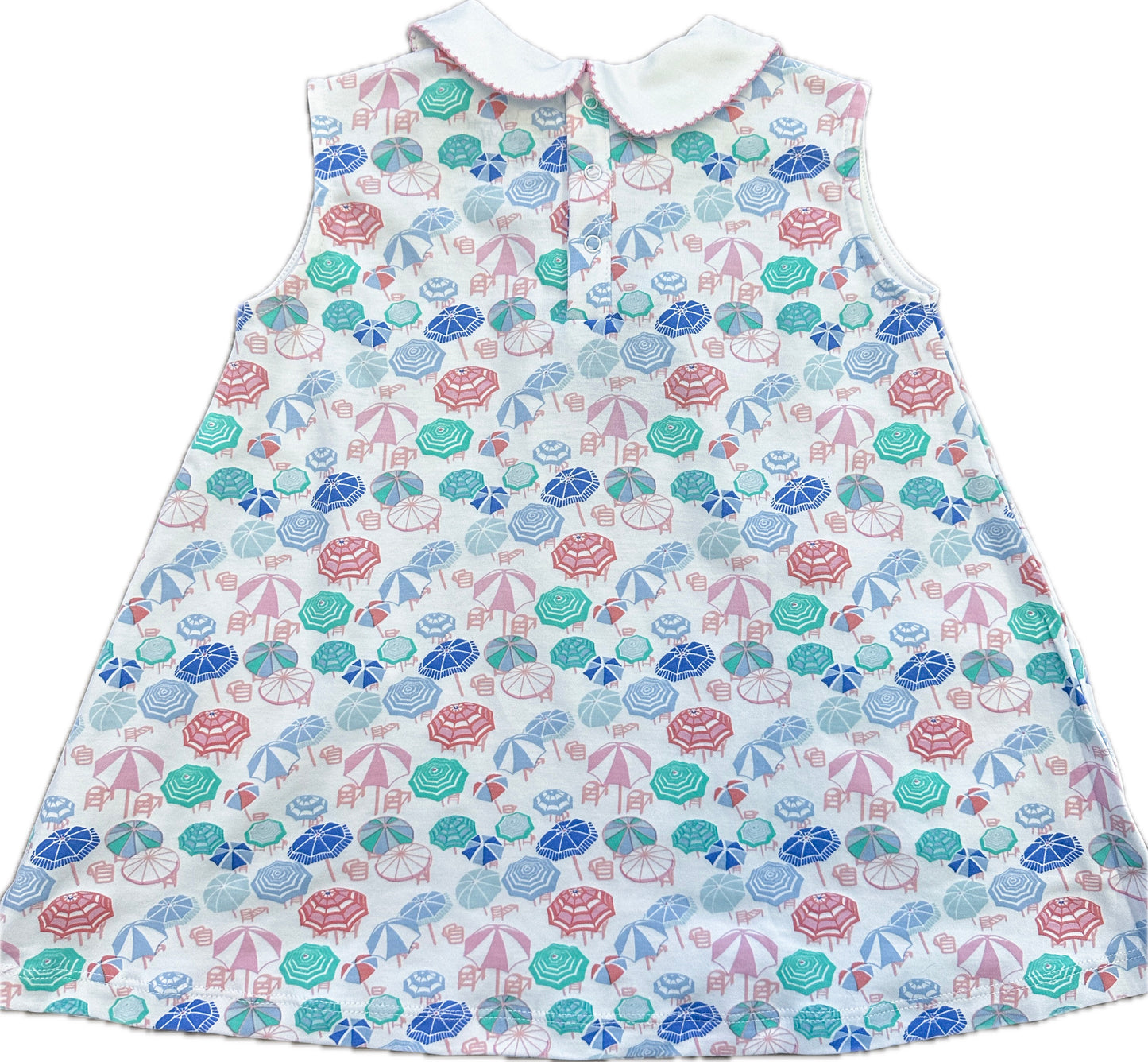 Beach Umbrella Sleeveless Pocket Twirl Dress