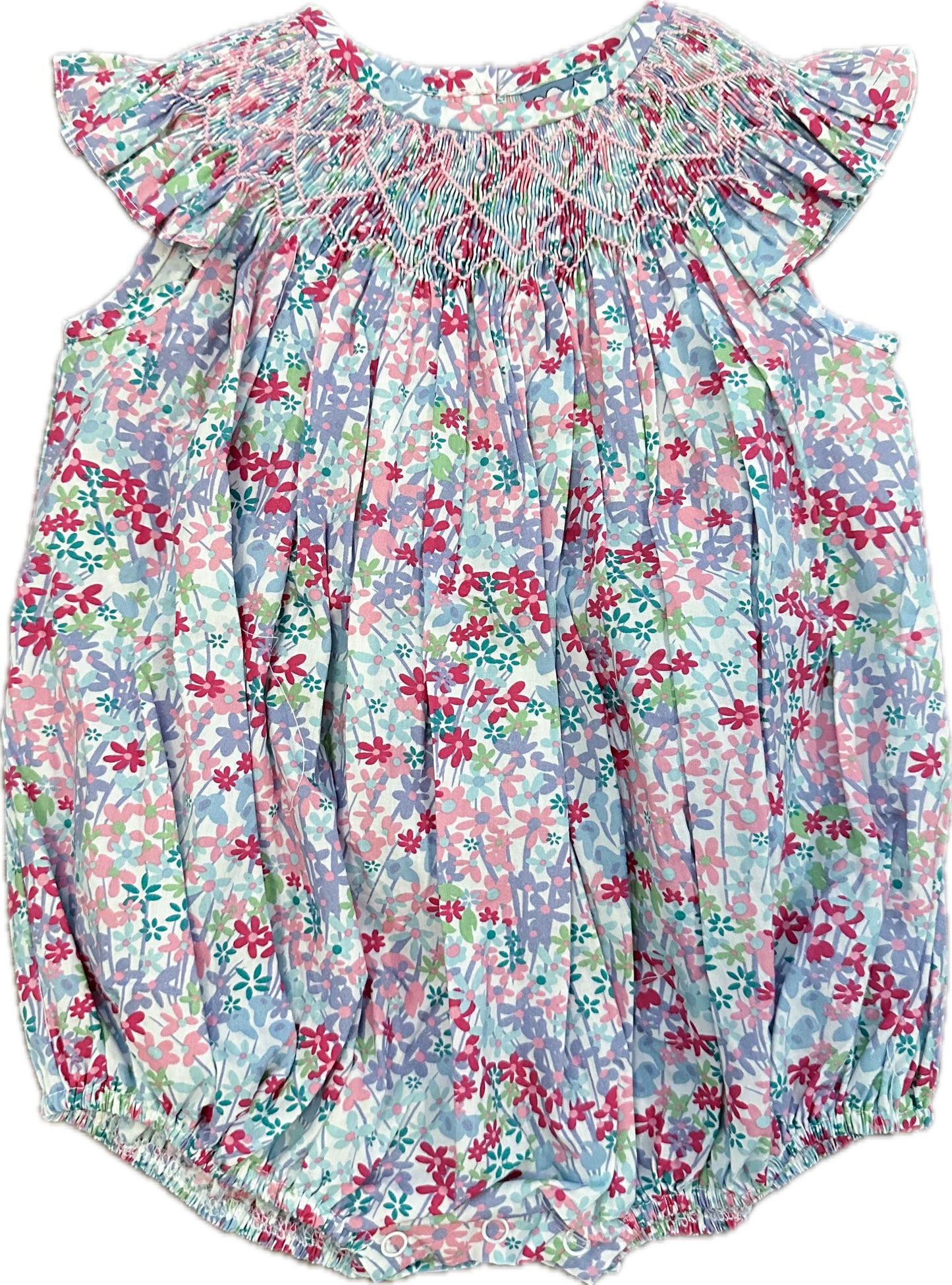 Flower Fields Smocked Bubble