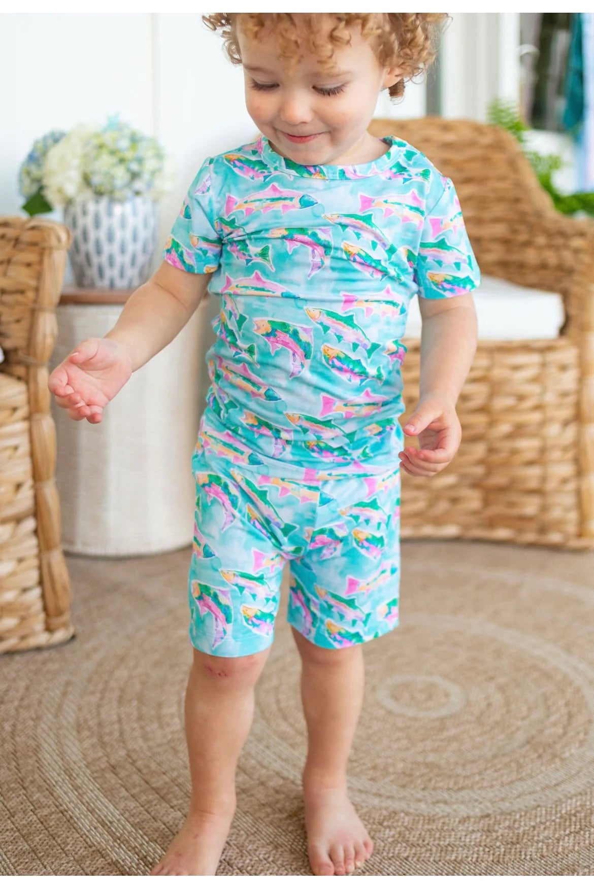 Fish Two Piece Short Pajama Set