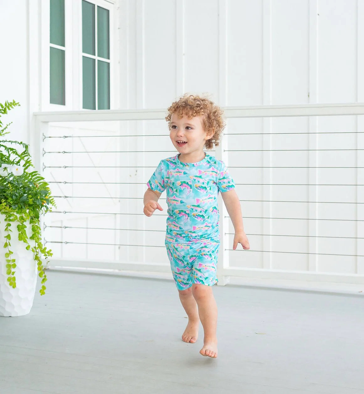 Fish Two Piece Short Pajama Set