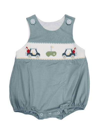 Golf Smocked Boys Bubble
