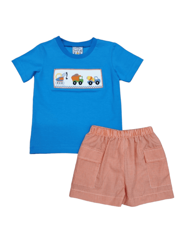 Construction Smocked Short Set