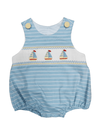 Sailboat Smocked Boys Bubble