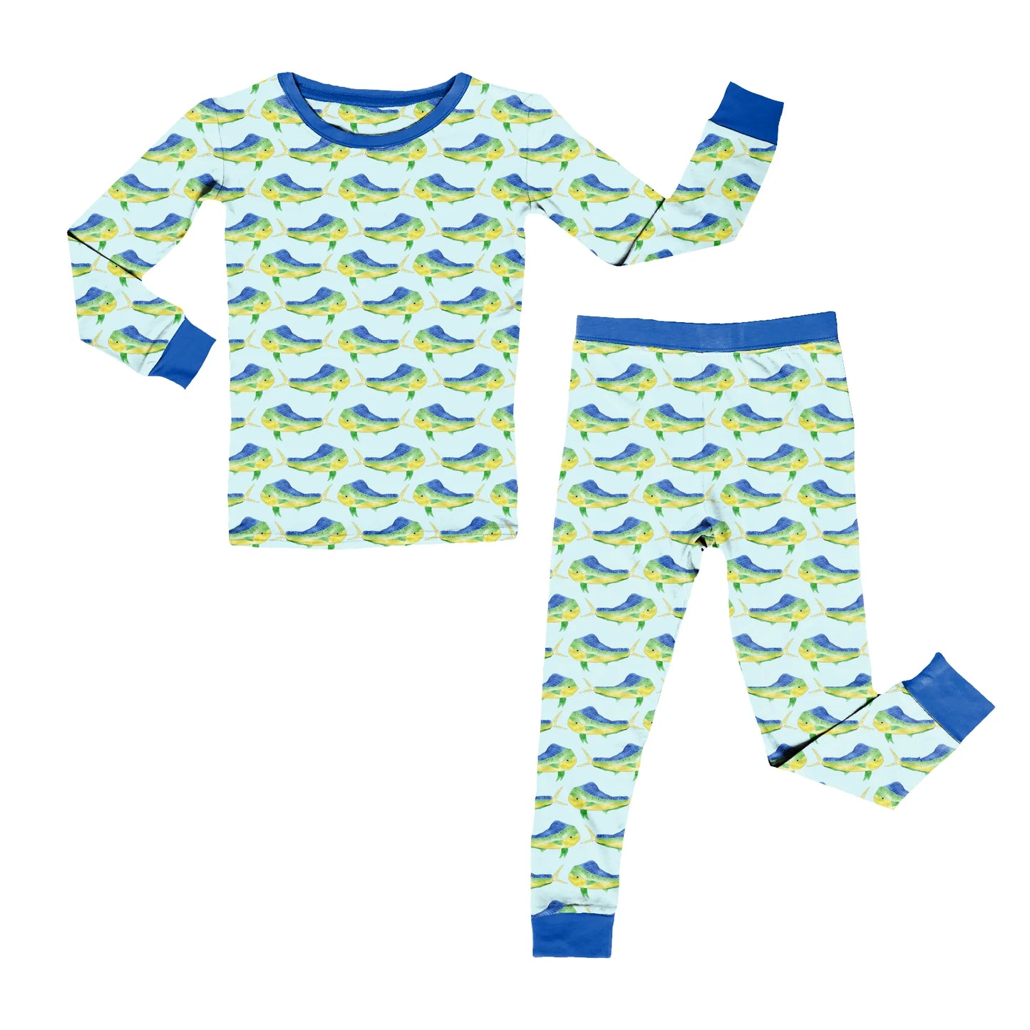 Dolphin Dance Blue Long Sleeve 2pc Set