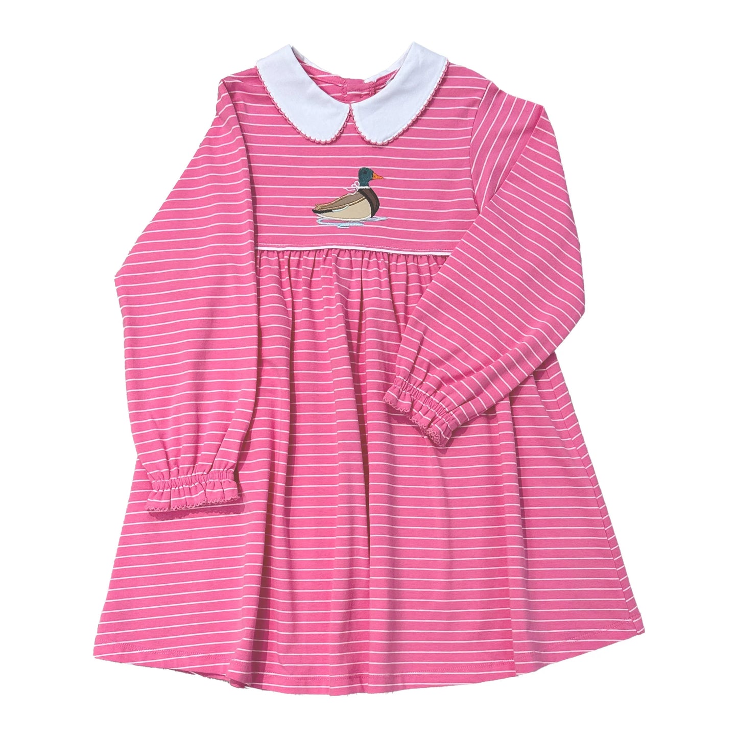 Pink Stripe Collard Mallard Dress