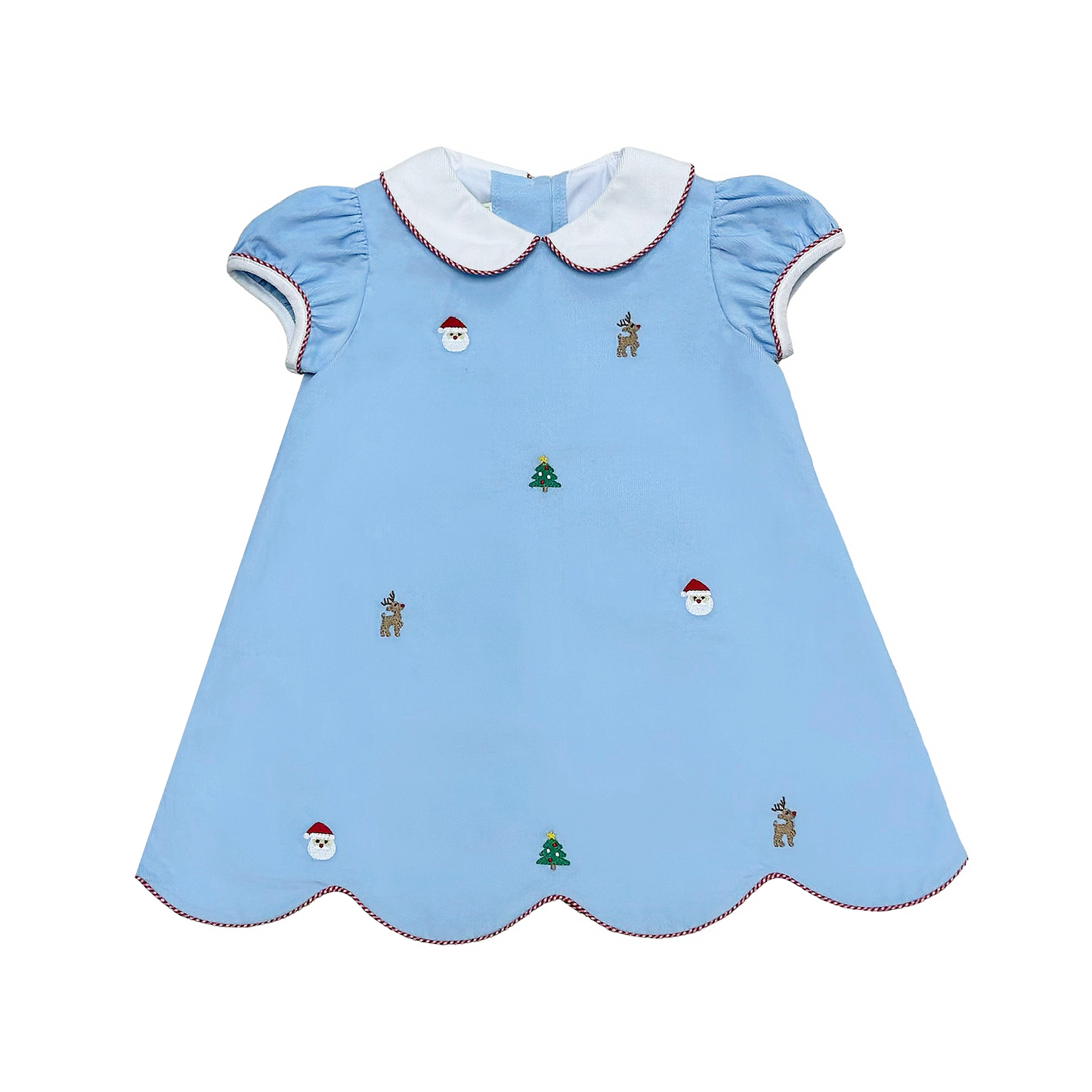 Light Blue Corduroy Christmas Kendall Dress