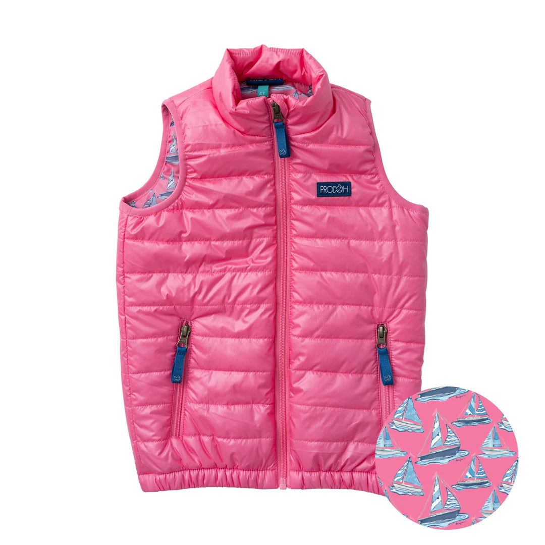 Prodoh Puffer Vest Pink Cosmos