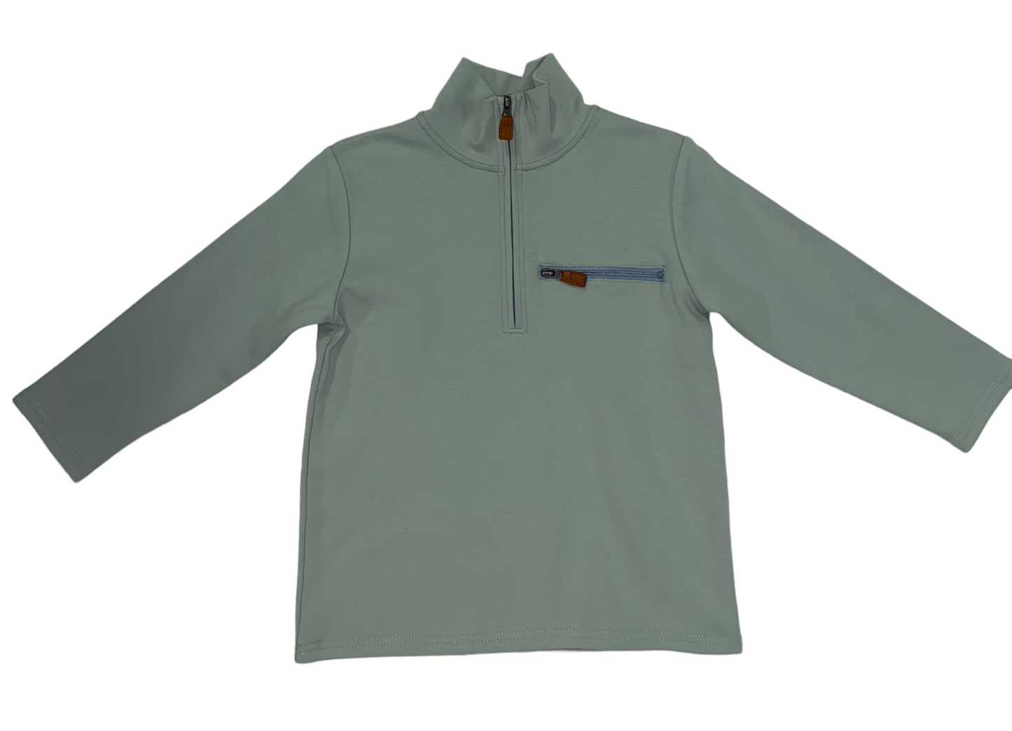 Sage Green Quarter Zip Pullover
