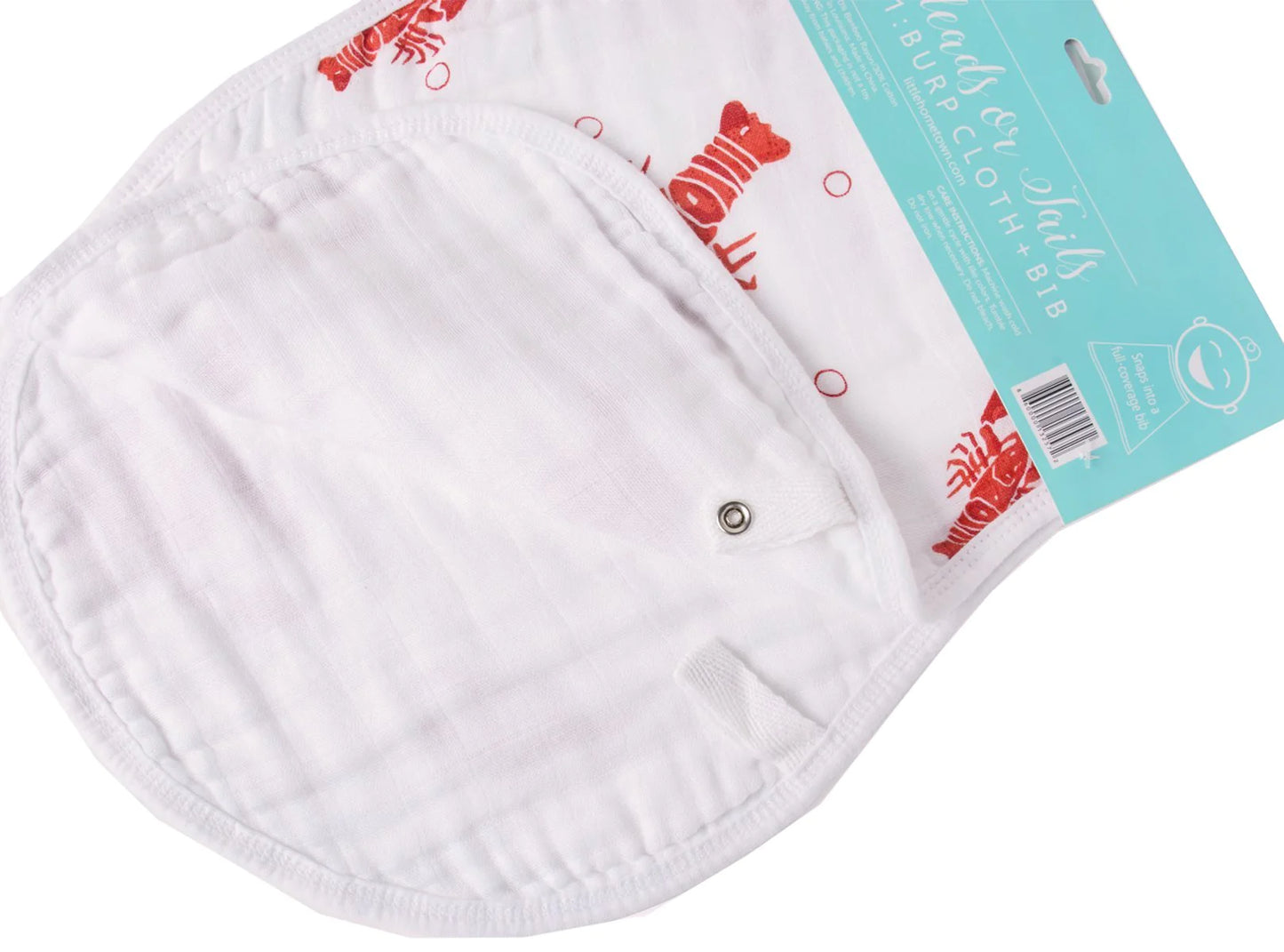 Crawfish Lobster Burp Cloth + Bib