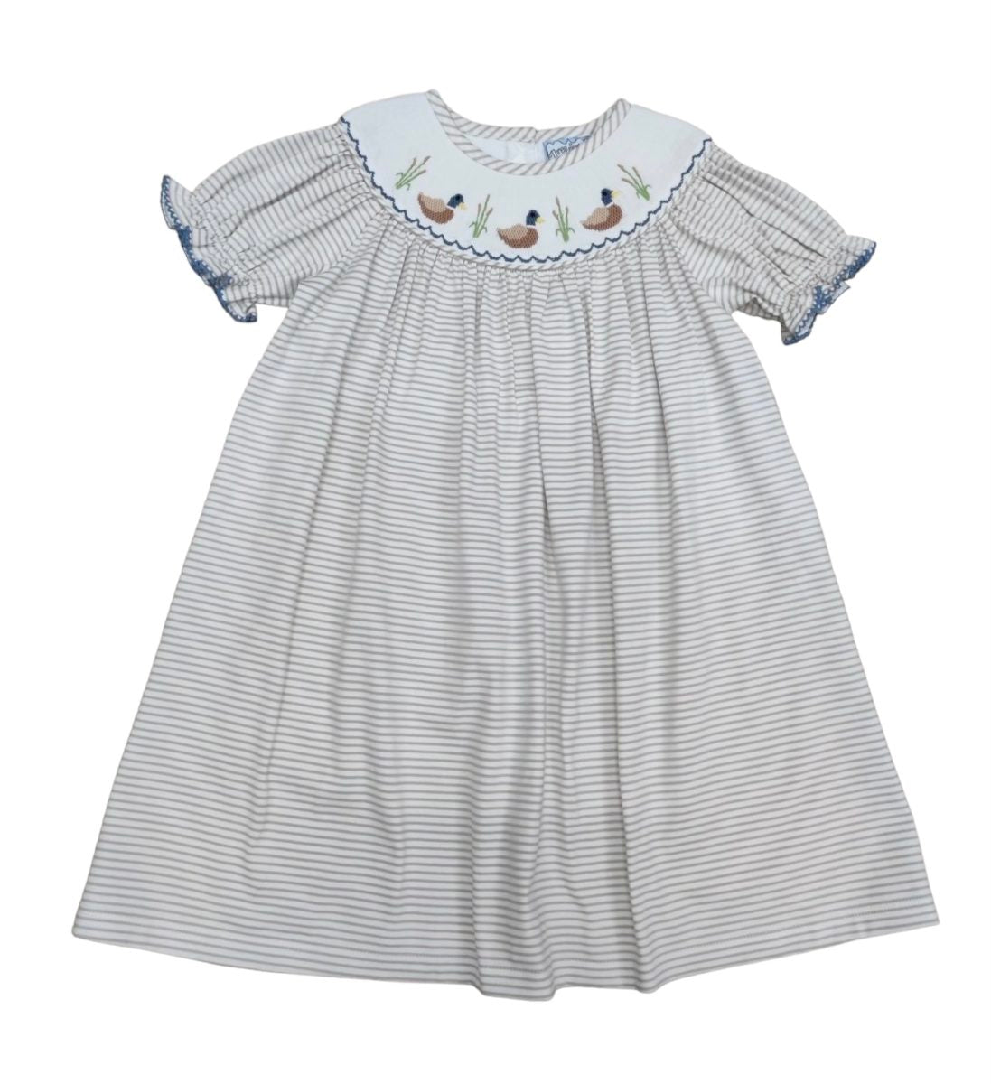 Mallard Duck Smocked Bishop Dress