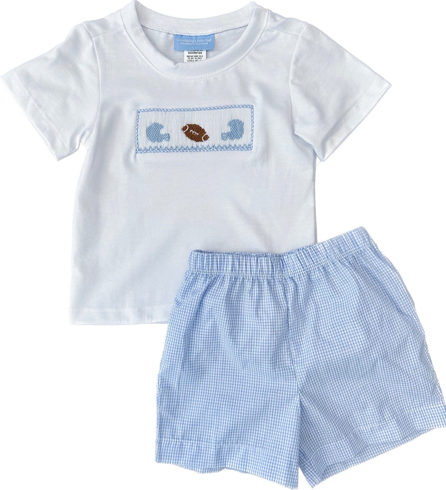 North Carolina Football Smocked Set