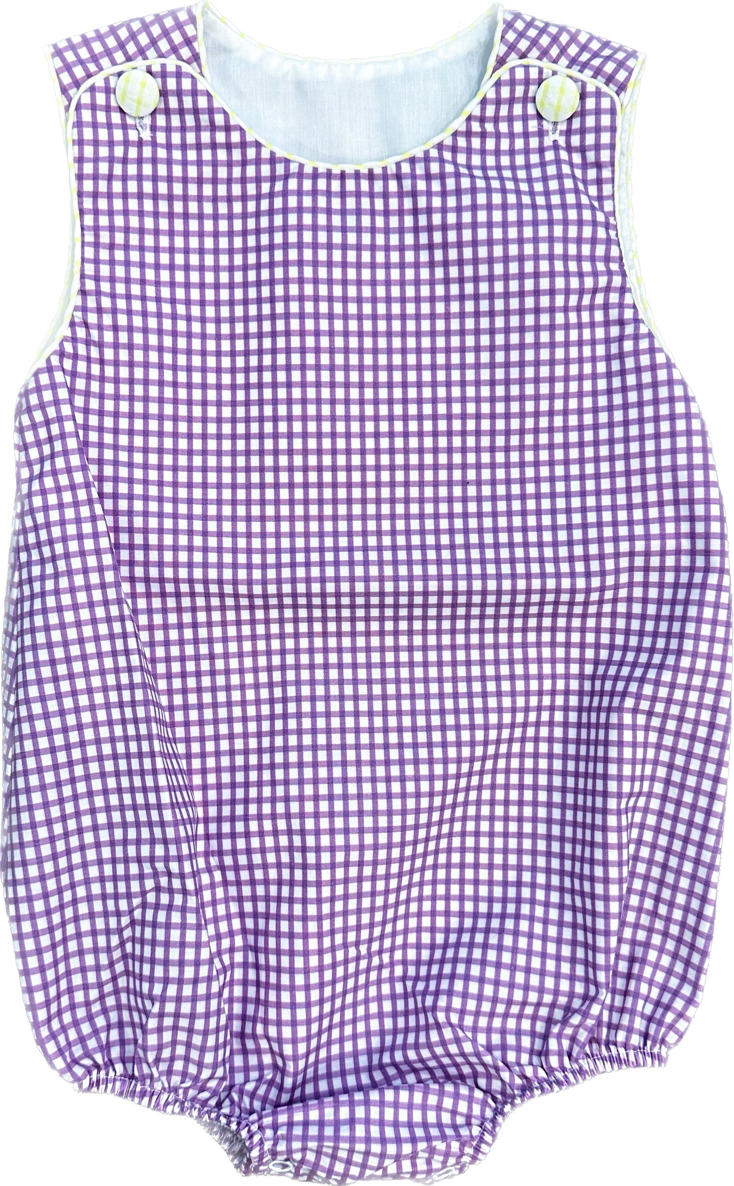 Purple & Yellow Gingham Bubble