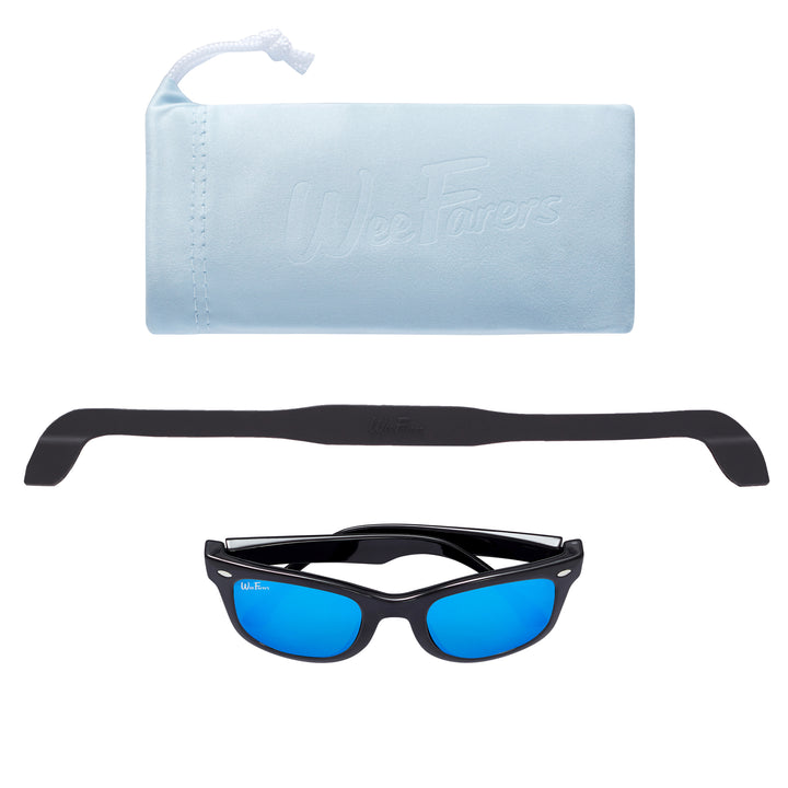 Polarized WeeFarers Black w/ Ocean Blue