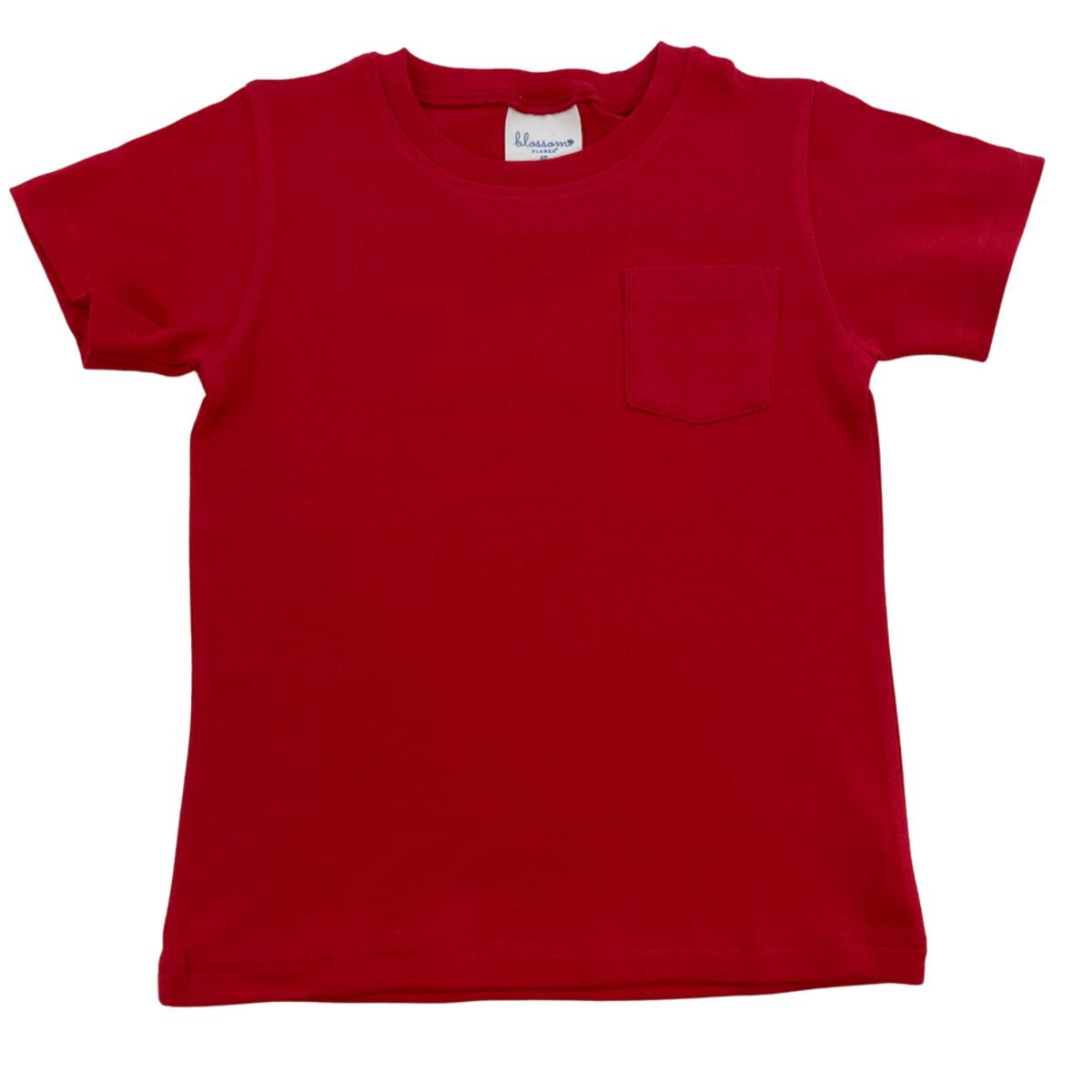 Boys Red Pocket Tee