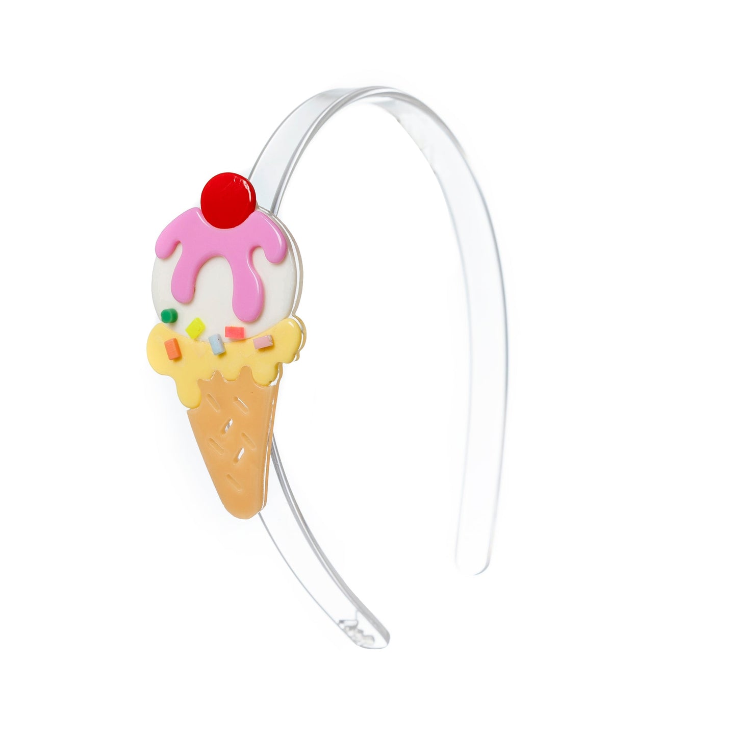 Lilies & Roses Ice Cream Sunday Pink/Yellow Headband