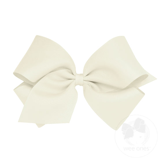 Wee One King Classic Grosgrain Girls Hair Bow (Plain Wrap)