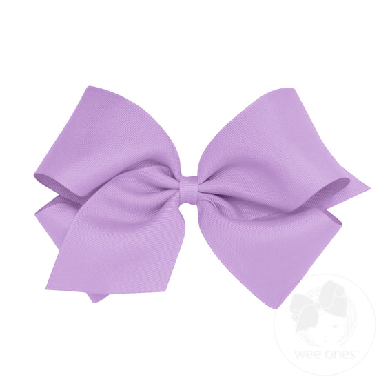 Wee One King Classic Grosgrain Girls Hair Bow (Plain Wrap)