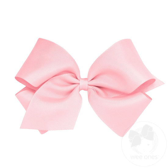 Wee One King Classic Grosgrain Girls Hair Bow (Plain Wrap)