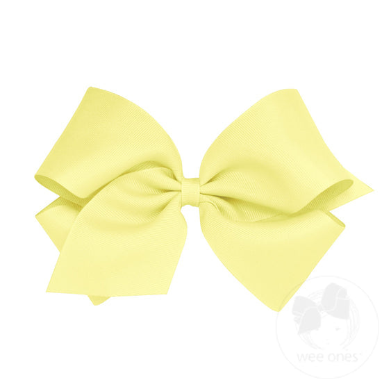 Wee One King Classic Grosgrain Girls Hair Bow (Plain Wrap)