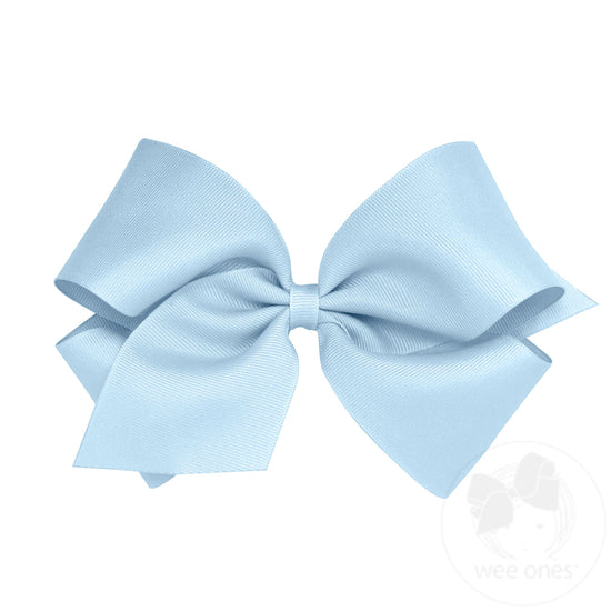 Wee One King Classic Grosgrain Girls Hair Bow (Plain Wrap)