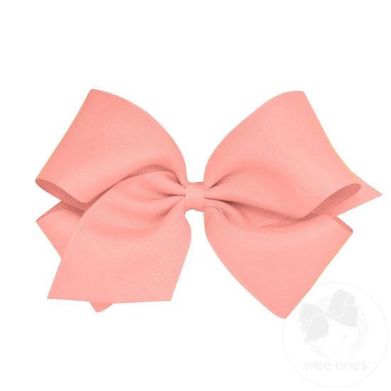 Wee One King Classic Grosgrain Girls Hair Bow (Plain Wrap)
