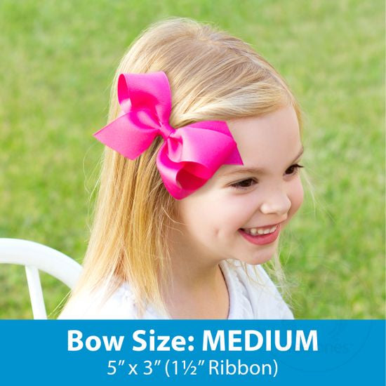 Wee Ones Medium Grosgrain Scalloped Edge Girls Hair Bow