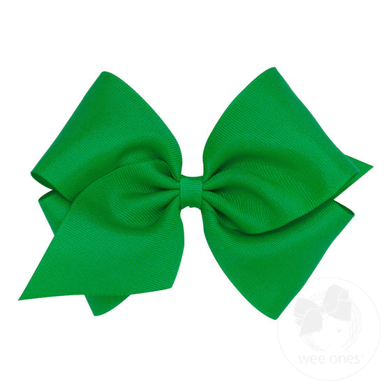 Wee Ones Mini King Classic Grosgrain Girls Hair Bow (Plain Wrap)