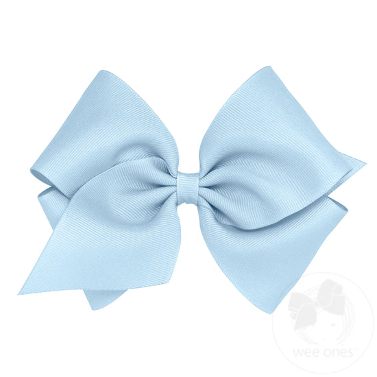 Wee Ones Mini King Classic Grosgrain Girls Hair Bow (Plain Wrap)