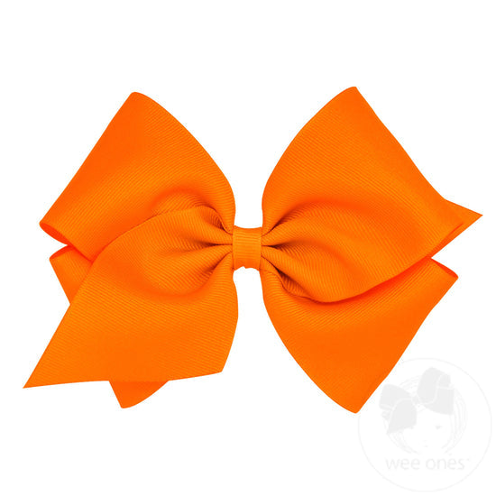 Wee Ones Mini King Classic Grosgrain Girls Hair Bow (Plain Wrap)