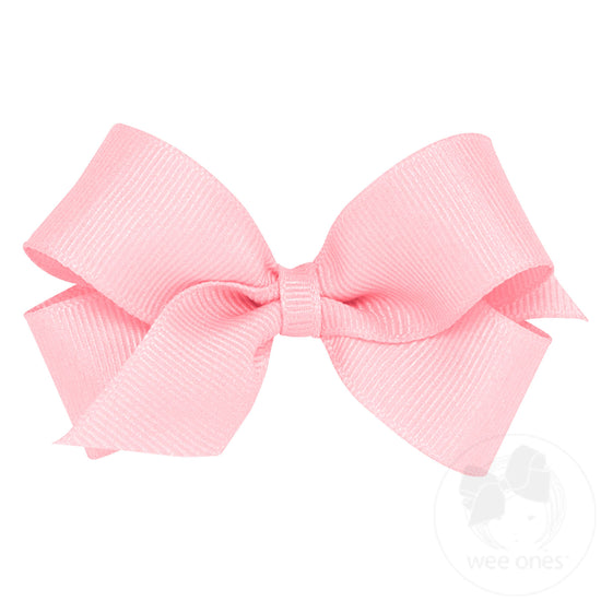 Wee Ones Mini Classic Grosgrain Girls Hair Bow (Plain Wrap)