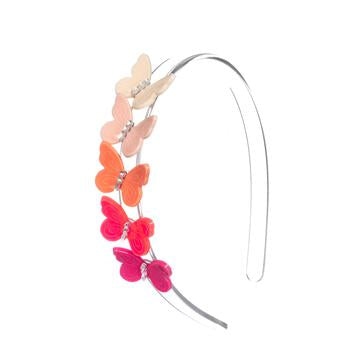 Lilies & Roses Multi Butterfly Pink Shades Headband