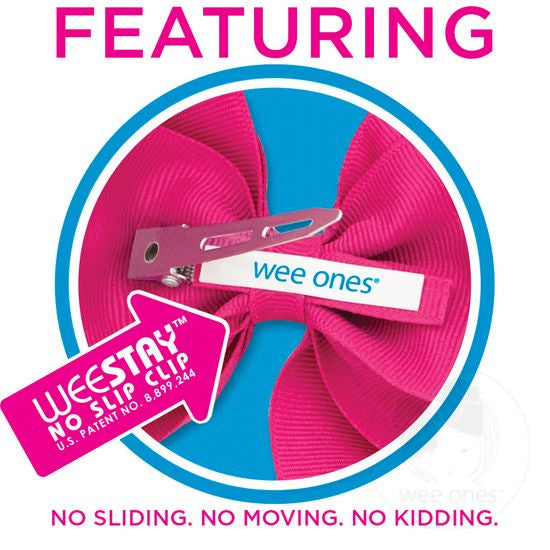 Wee One King Classic Grosgrain Girls Hair Bow (Plain Wrap)