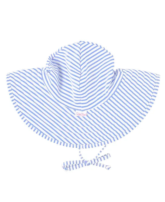 Ruffle Butts Periwinkle Blue Seersucker Swim Hat