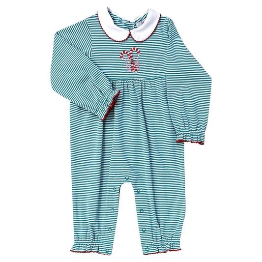 Real Stripe Candy Cane Romper