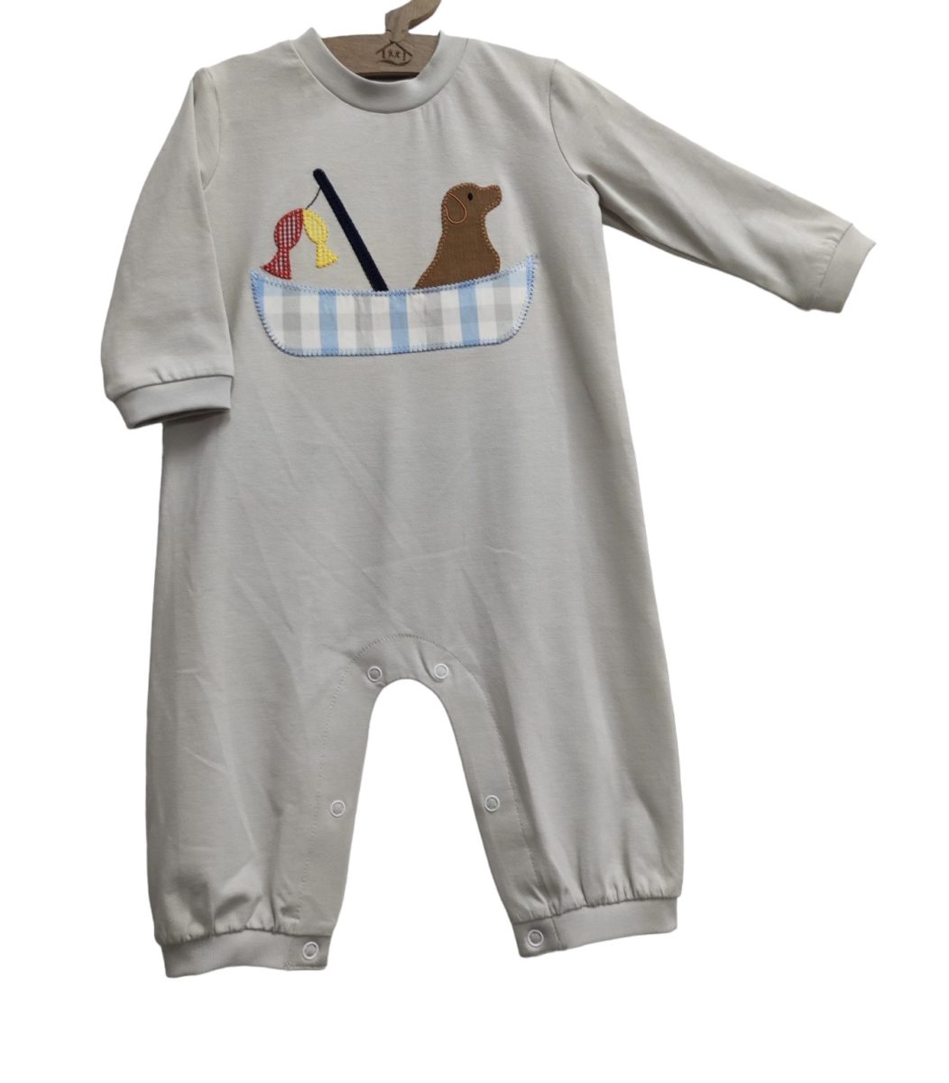 Catch Of The Day Applique Boys Romper