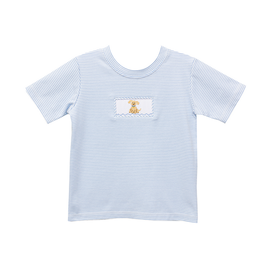 Harry Dog Light Blue Bitty Stripe Play Tee