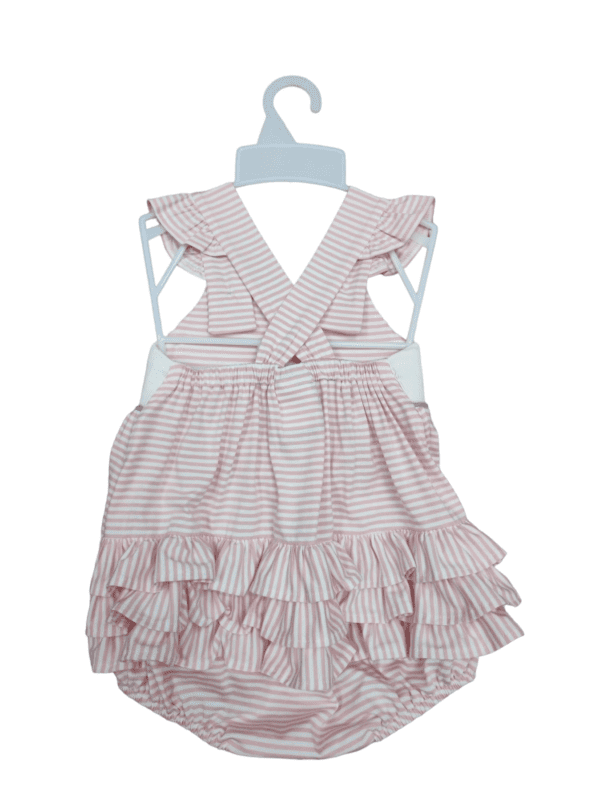 Golf Smocked Pink Striped Bubble