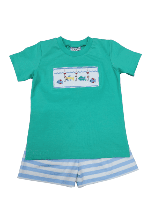 Hook Line & Sinker Smocked Short Set