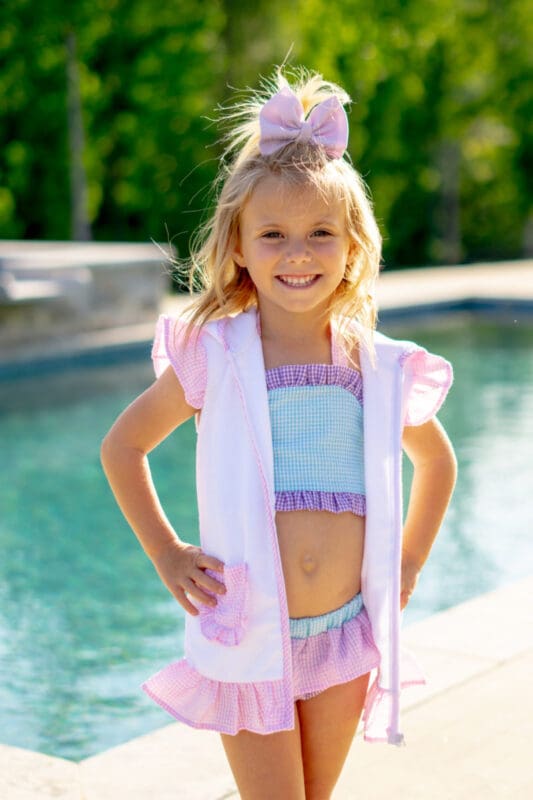 Girls Terry Cloth Cover Up - Pink